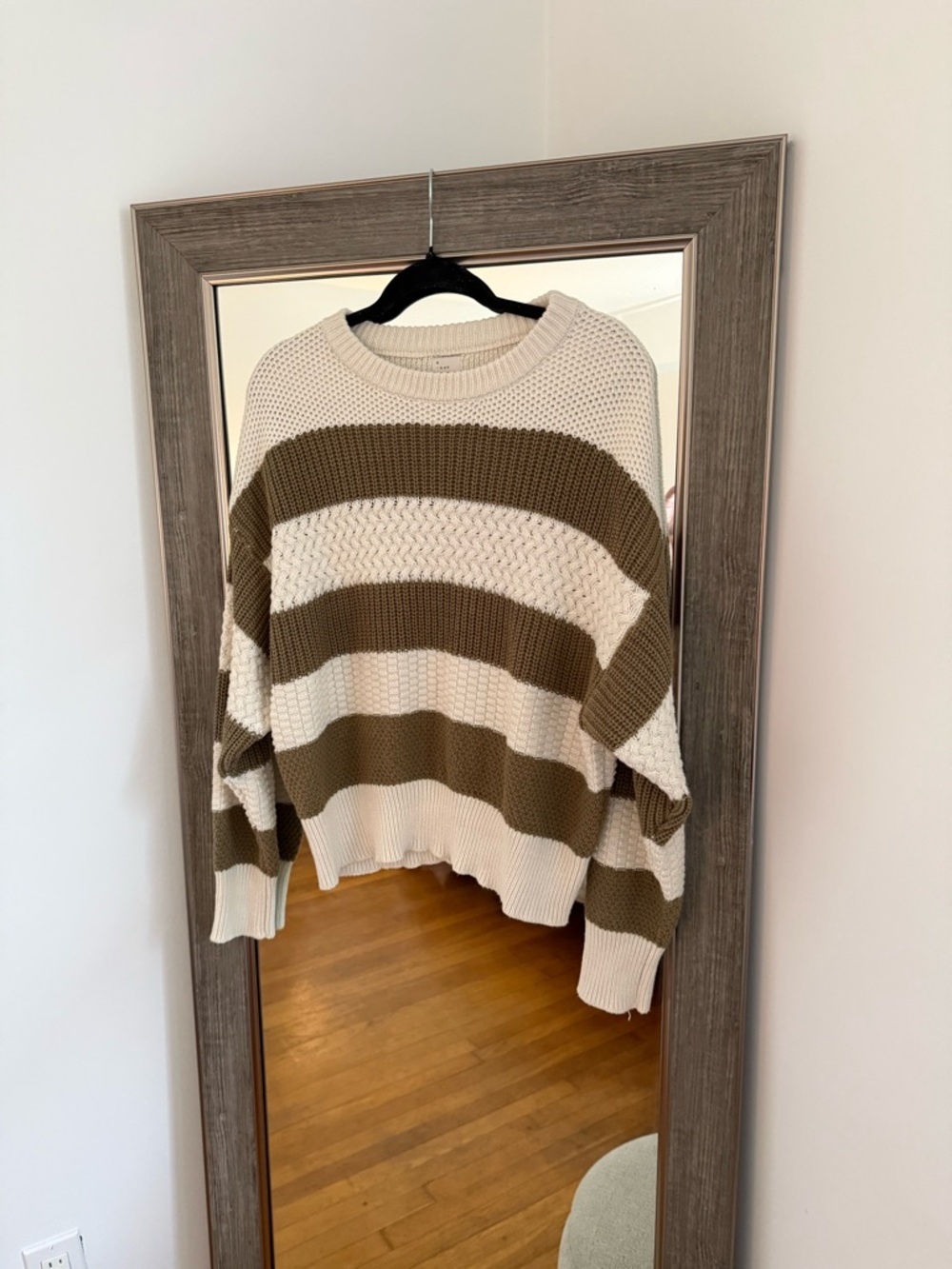 -SOLD- a new day Cream Ribbed Knit Sweater